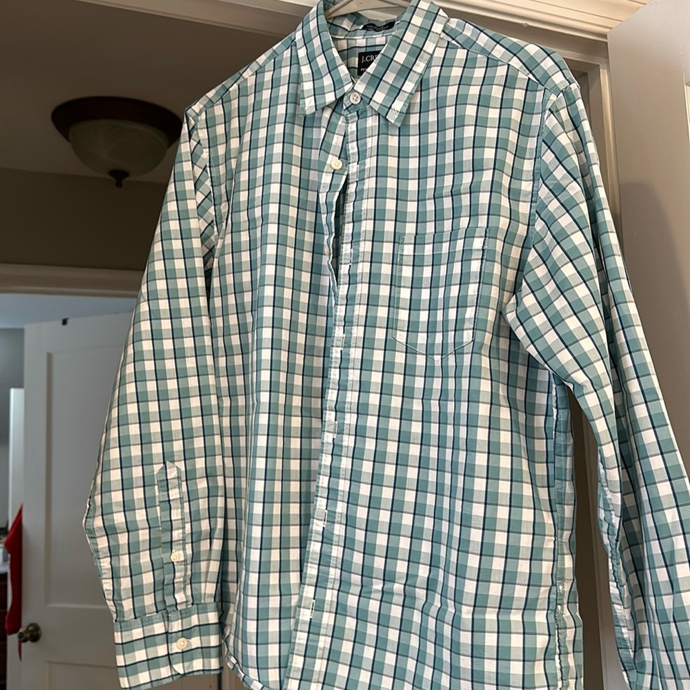 Jcrew factory slim fit adult medium button down performance fabric